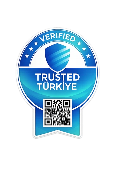 Orijinal Trusted Türkiye VERIFIED rozeti ve QR materyali