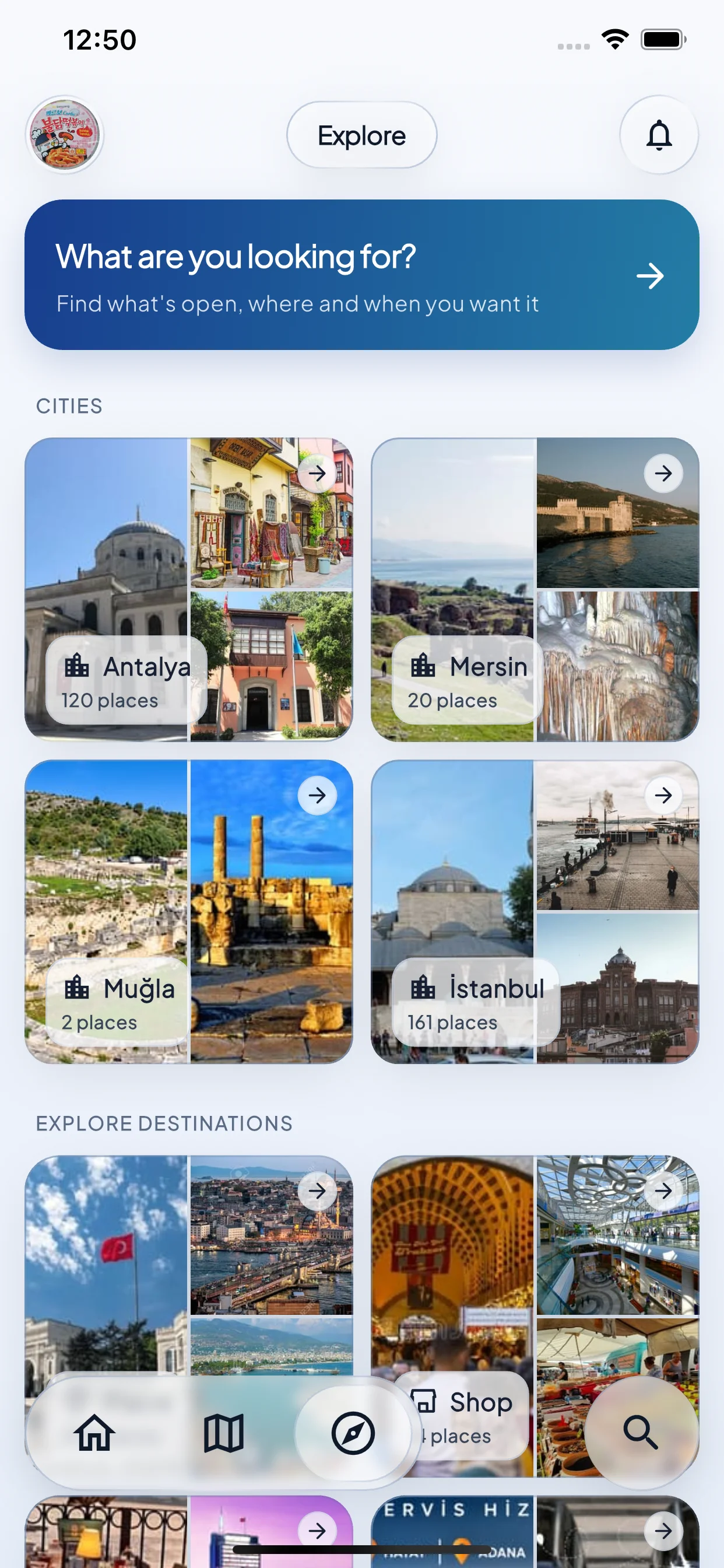 Cities & destinations